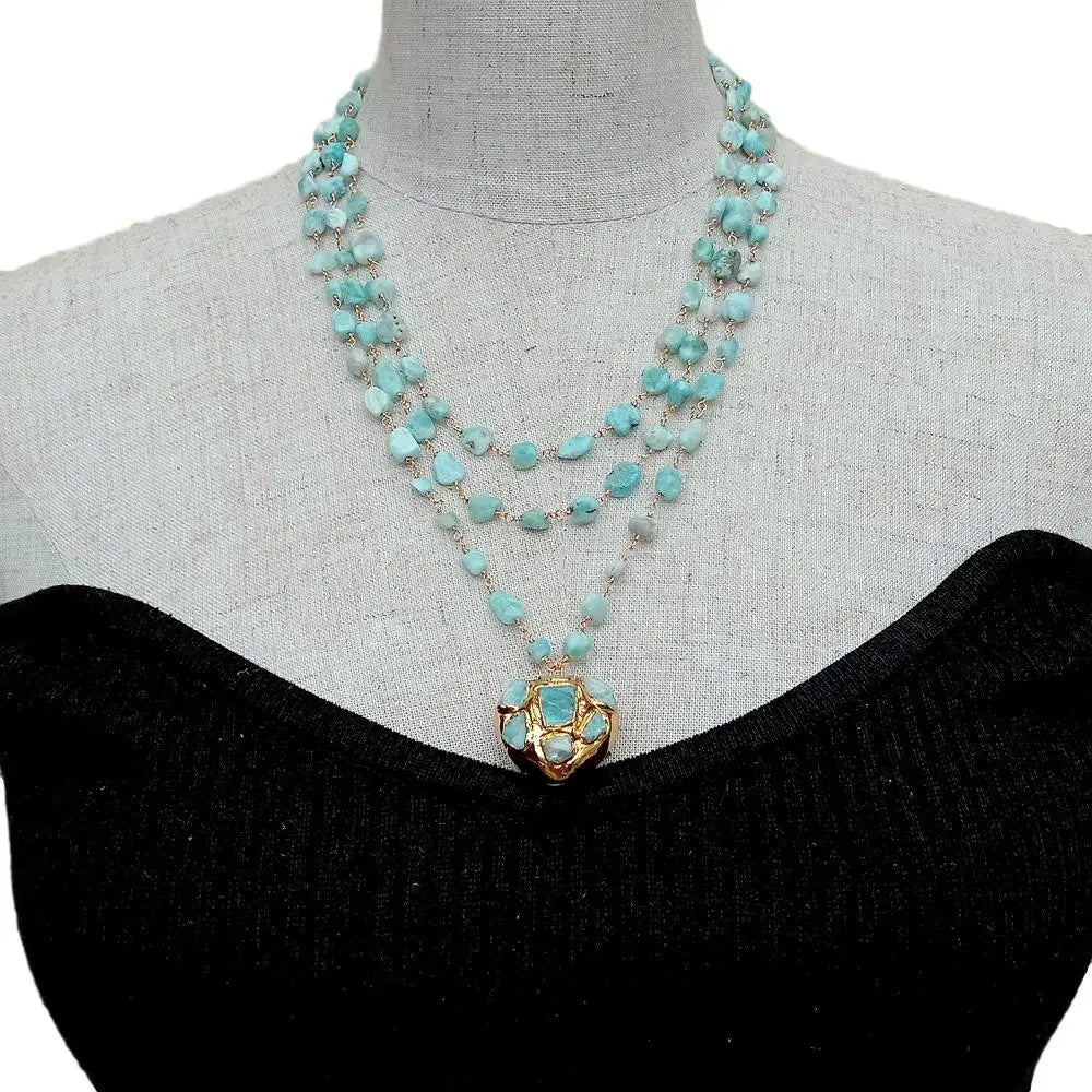 LARIMAR ROSARY Necklace