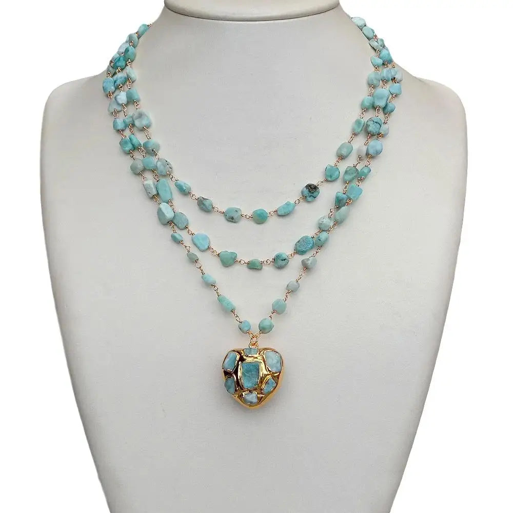 LARIMAR ROSARY Necklace