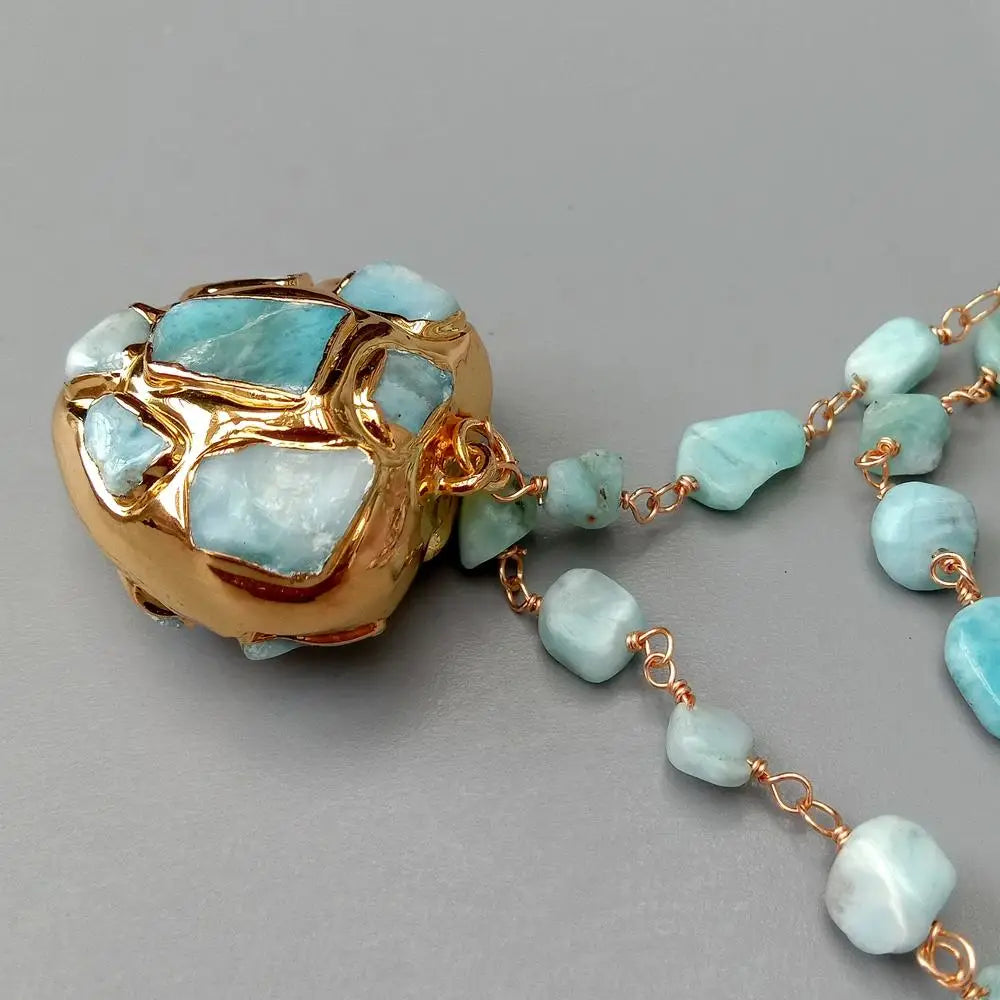 LARIMAR ROSARY Necklace