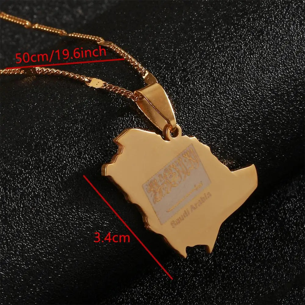 94TH Saudi Map Necklace