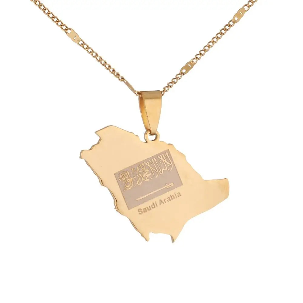 94TH Saudi Map Necklace