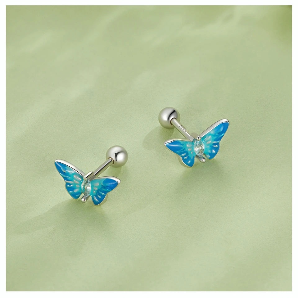 Rainbow Butterfly Earrrings