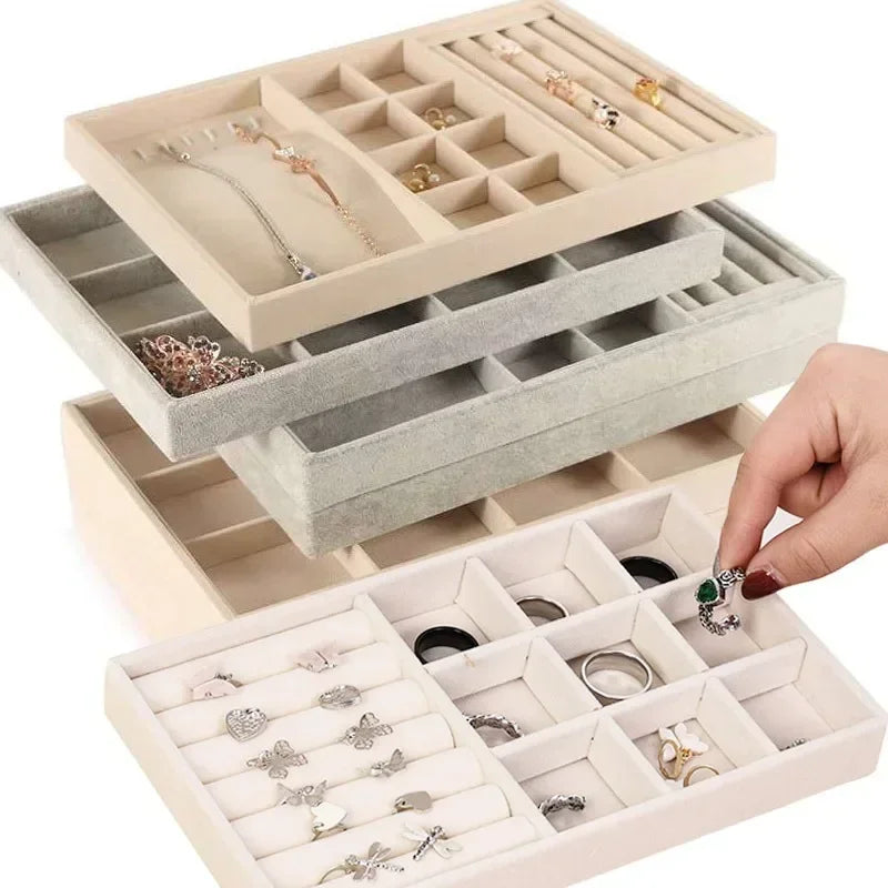 Box Tray Holder Jewelry Storage Case