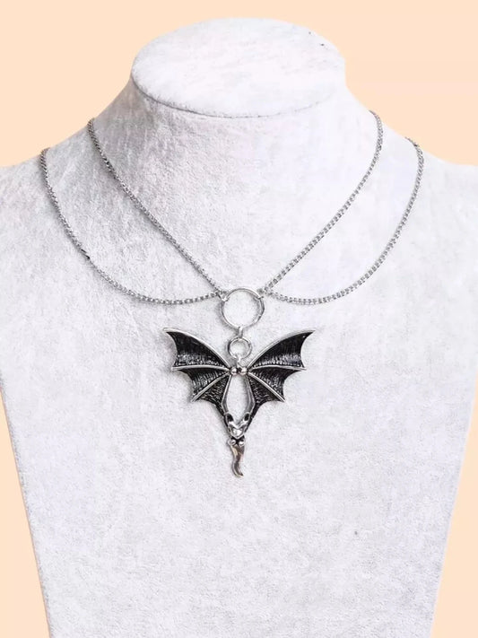 Gothic Flying Vampire Necklace