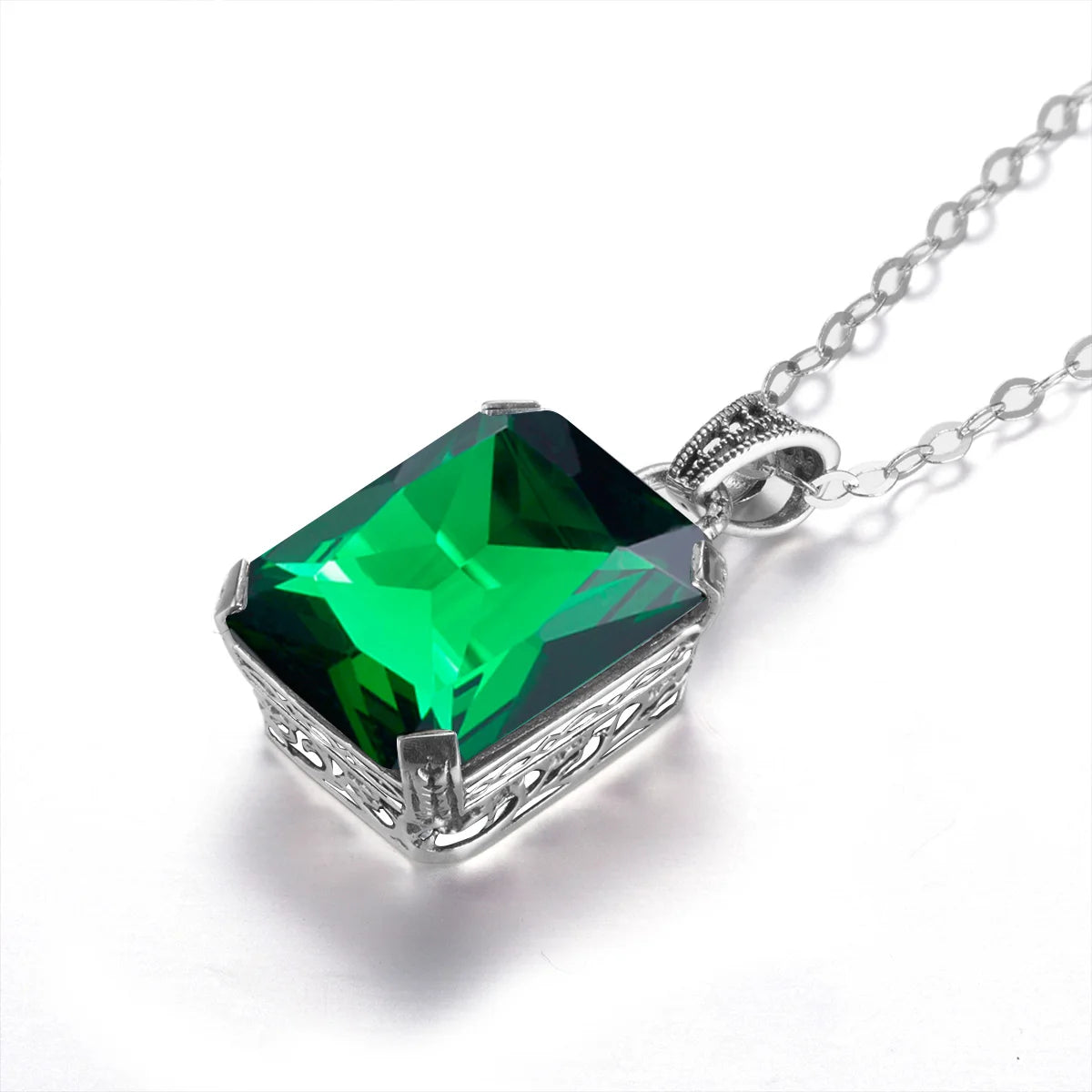 EMERALD 14K Gold Necklace