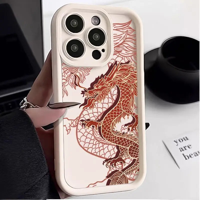 IPHONE 13 Luxury East Dragon Soft Phone Case