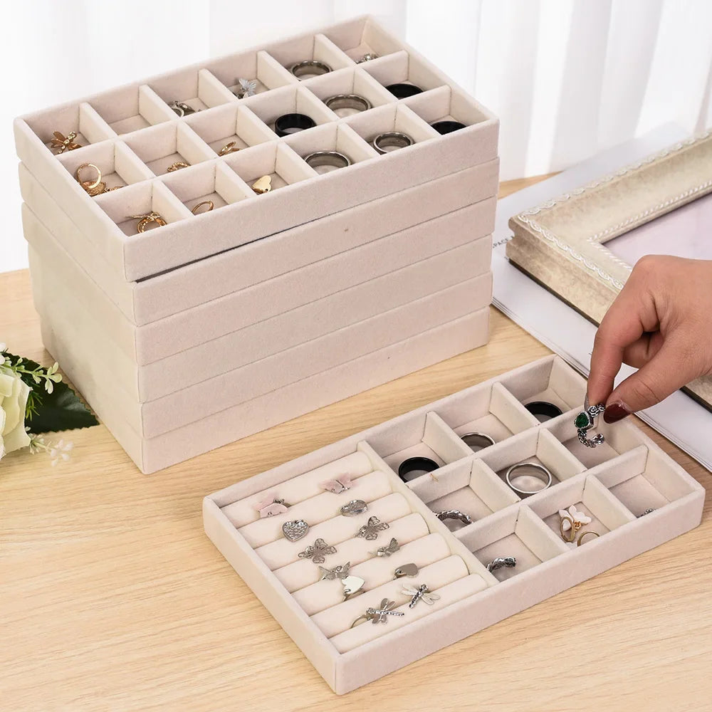 Box Tray Holder Jewelry Storage Case