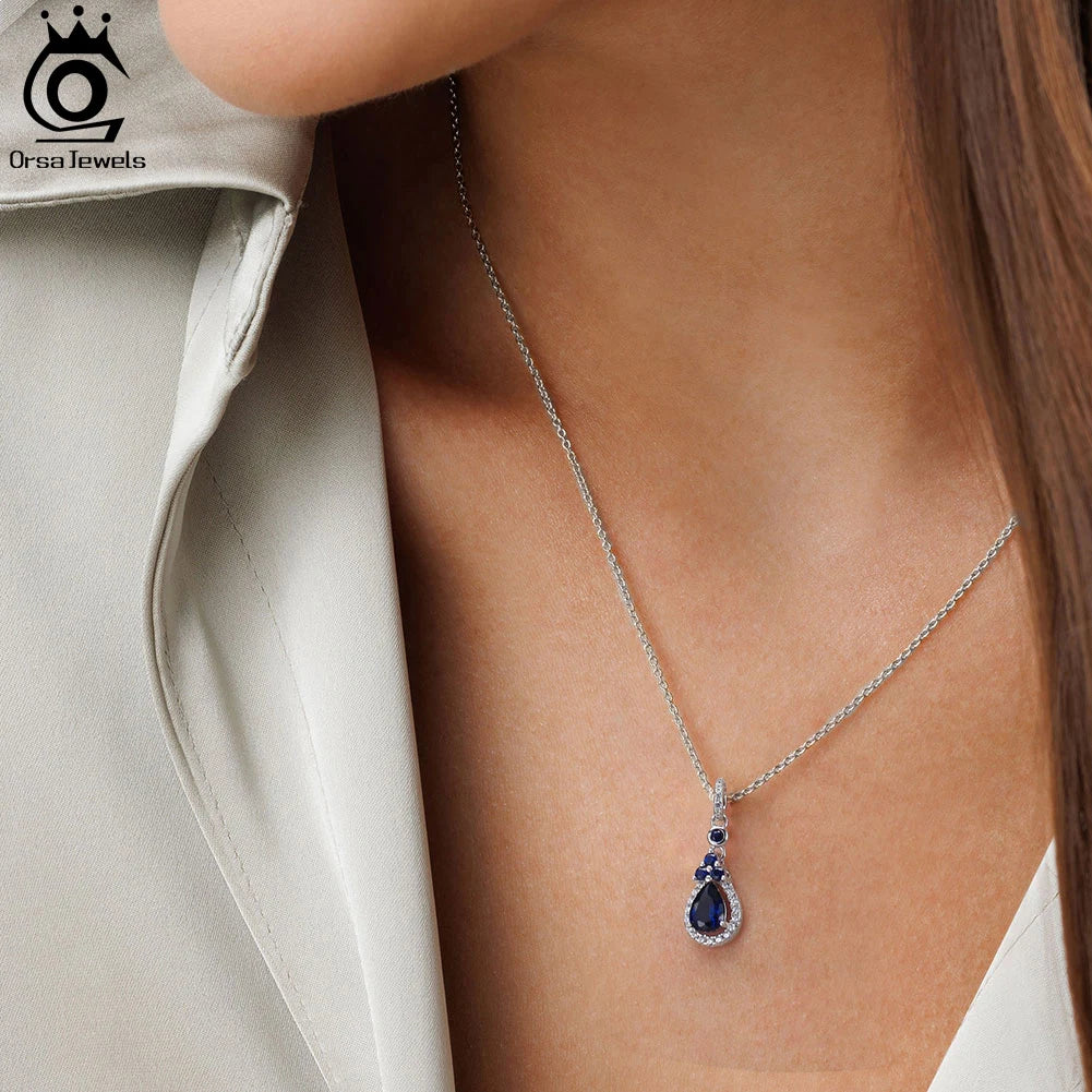 SAPPHIRE Water Drop Necklace / Earrings