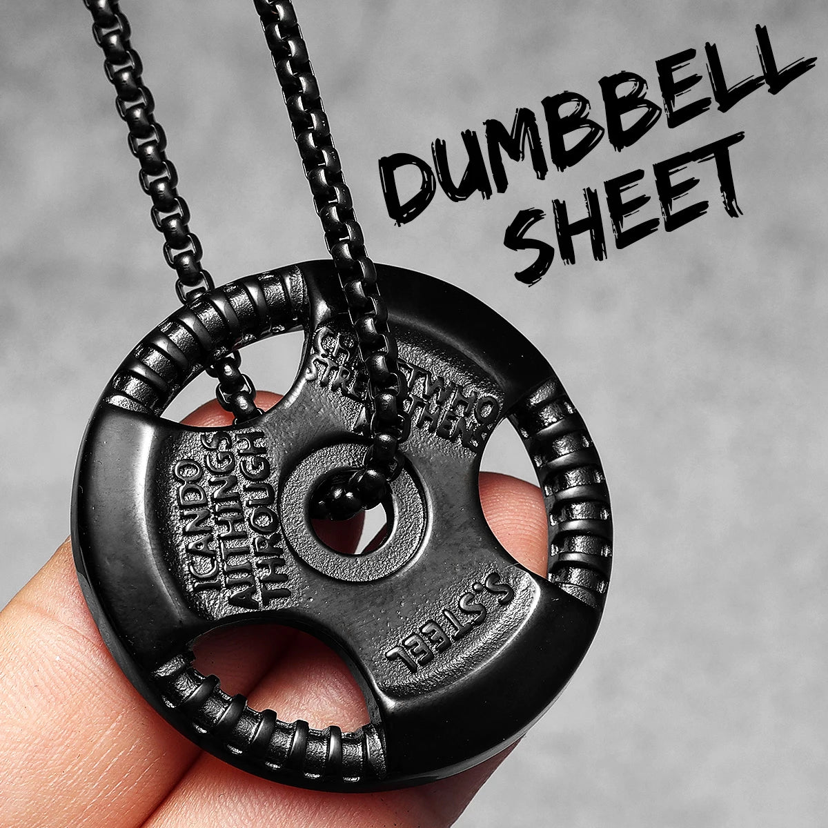 Gym Dumbbell Necklaces