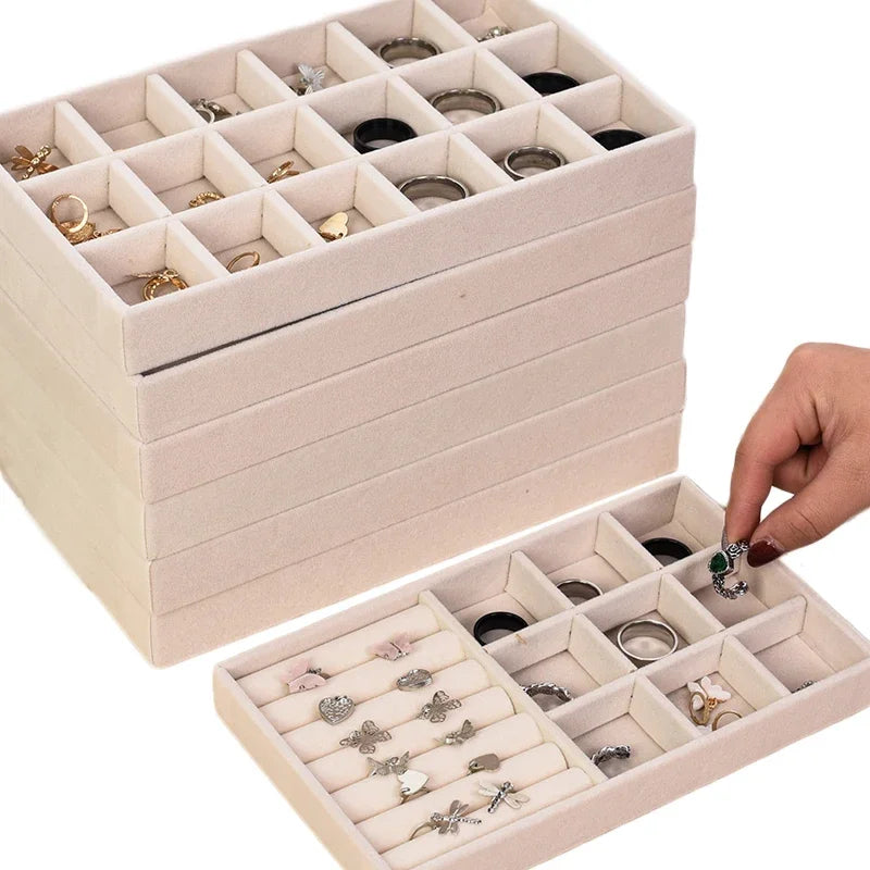 Box Tray Holder Jewelry Storage Case