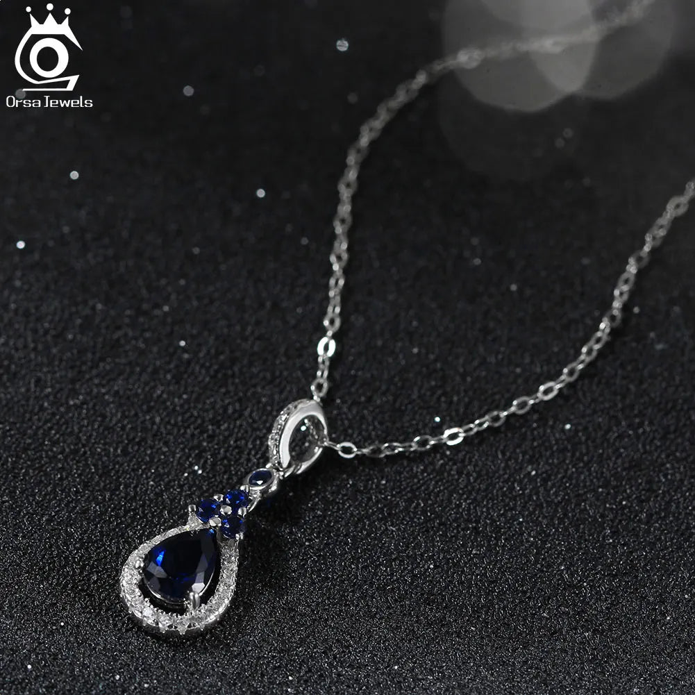 SAPPHIRE Water Drop Necklace / Earrings