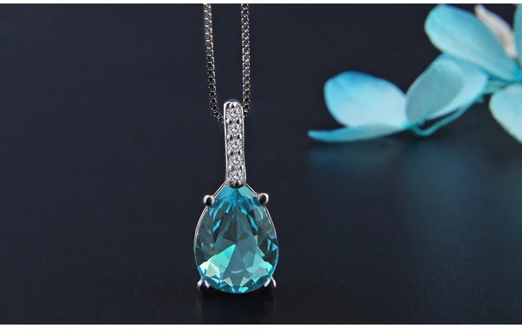 Blue TOPAZ S925 Carat Necklace