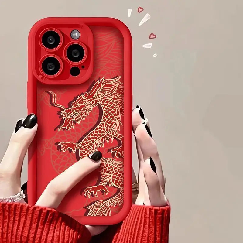 IPHONE 13 Luxury East Dragon Soft Phone Case