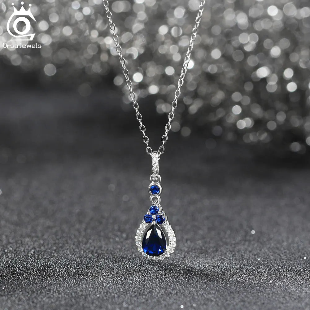 SAPPHIRE Water Drop Necklace / Earrings