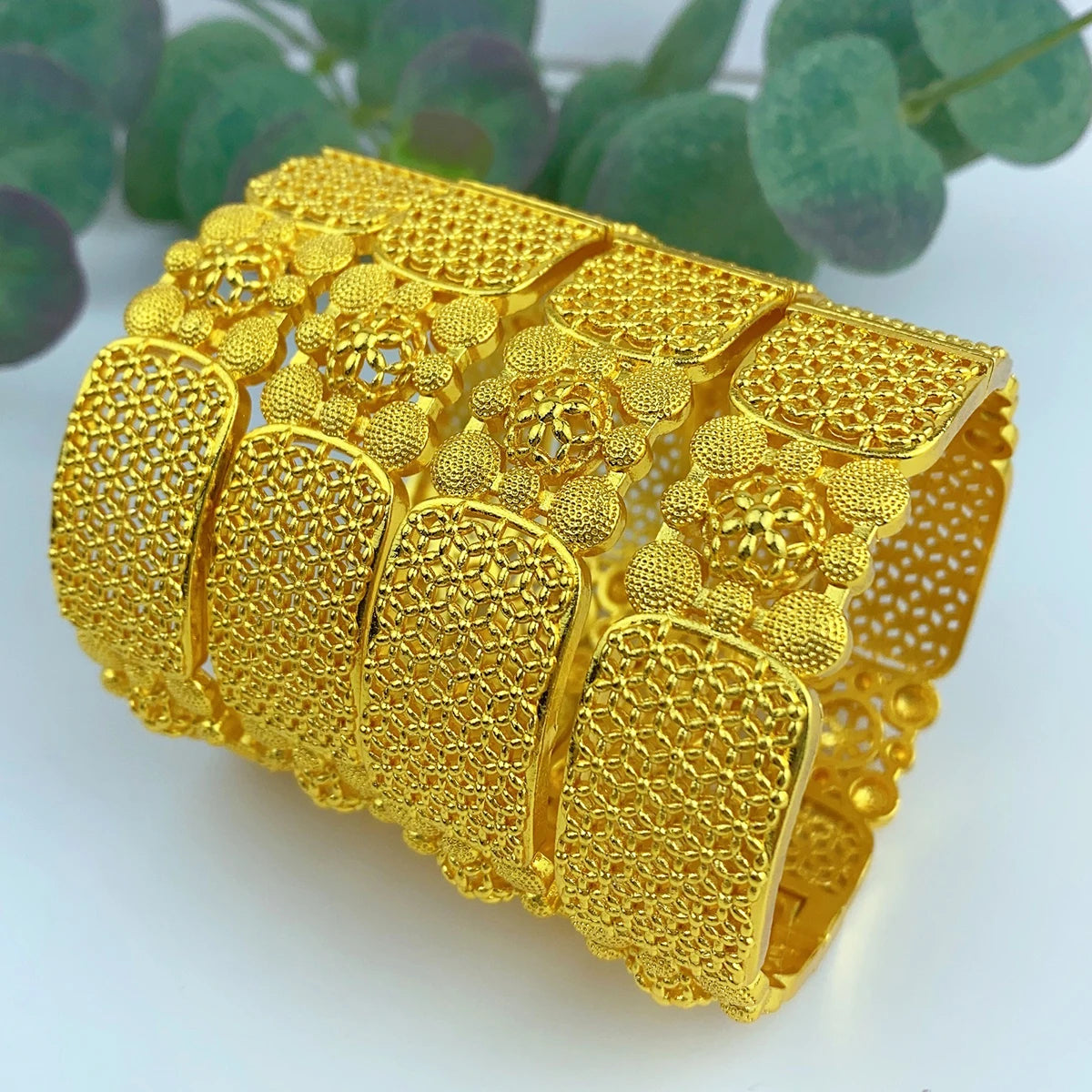 SAJAD 24k Gold Bangles Bracelet