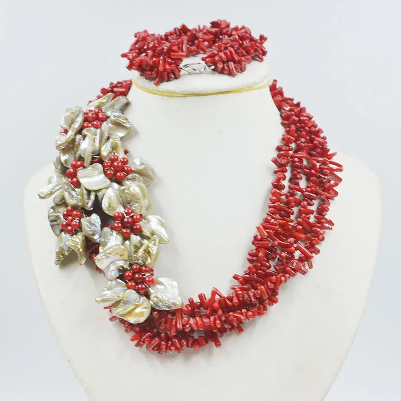 Nigerian Coral Beads Necklace