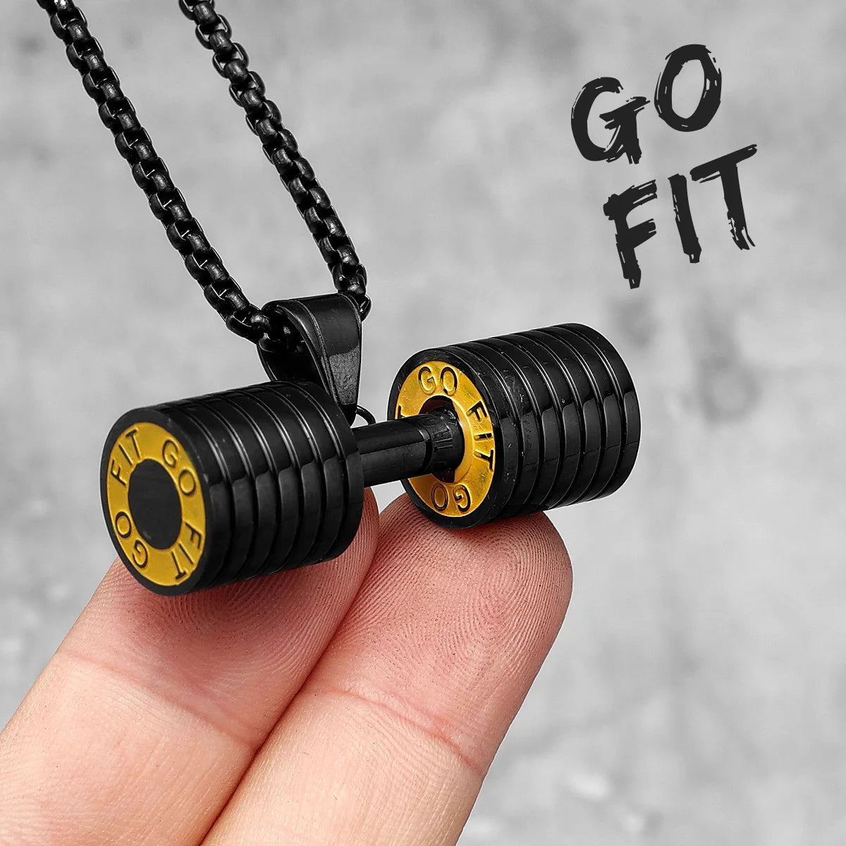 Gym Dumbbell Necklaces