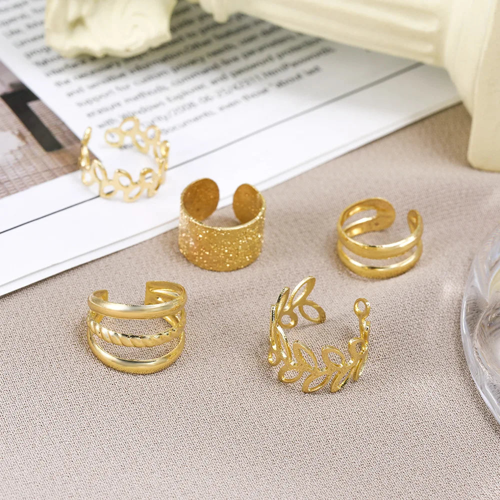 New 5Pcs Ear Cuff Non-Piercing Earrings