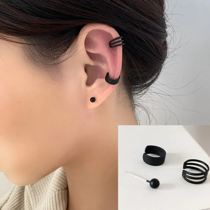 New 5Pcs Ear Cuff Non-Piercing Earrings