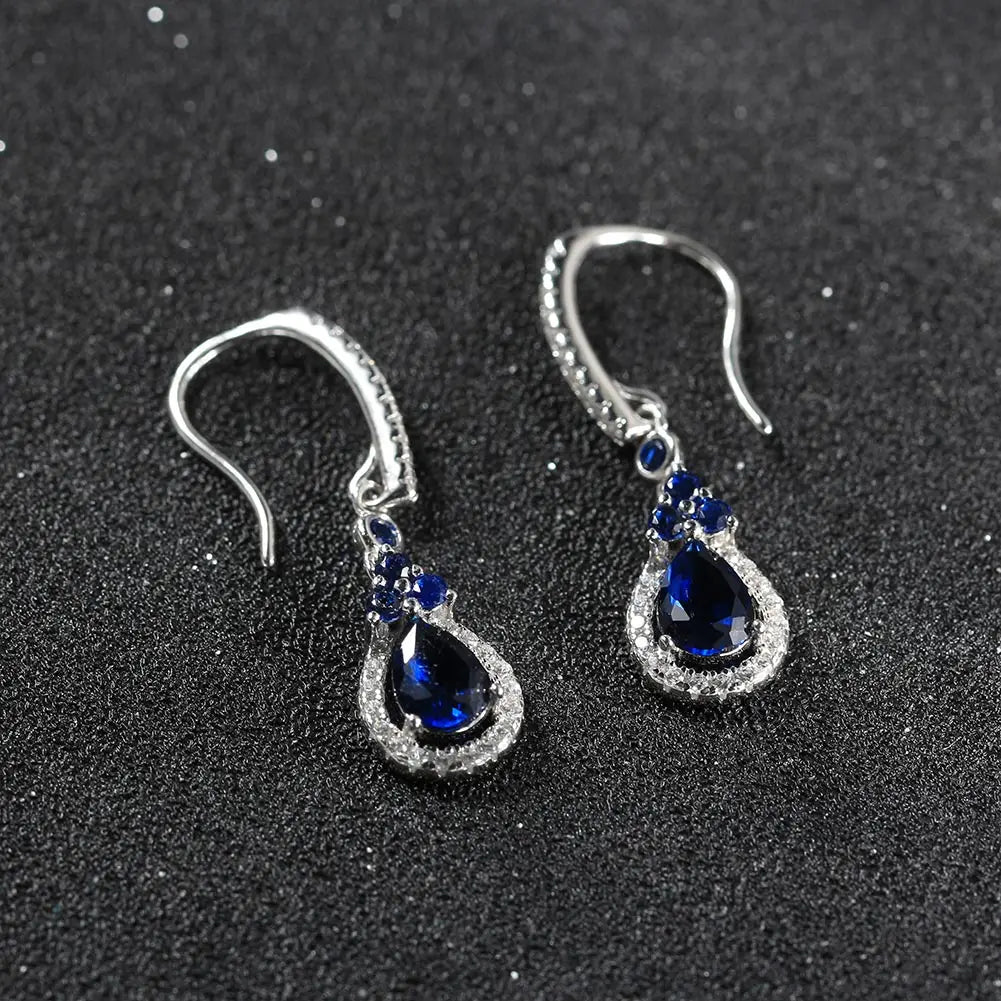 SAPPHIRE Water Drop Necklace / Earrings