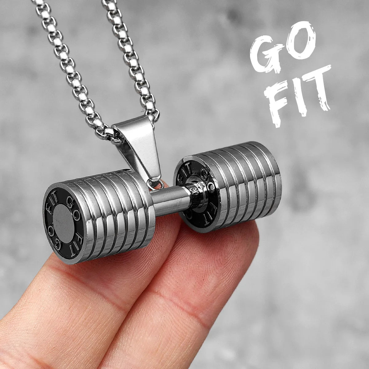 Gym Dumbbell Necklaces