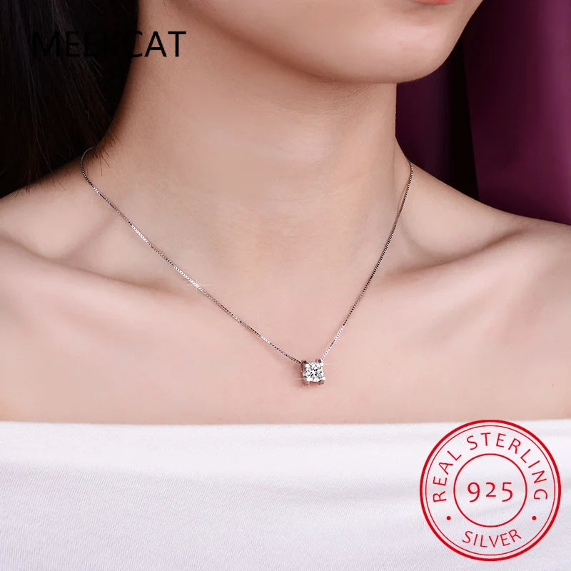 M Square Pendant Necklace