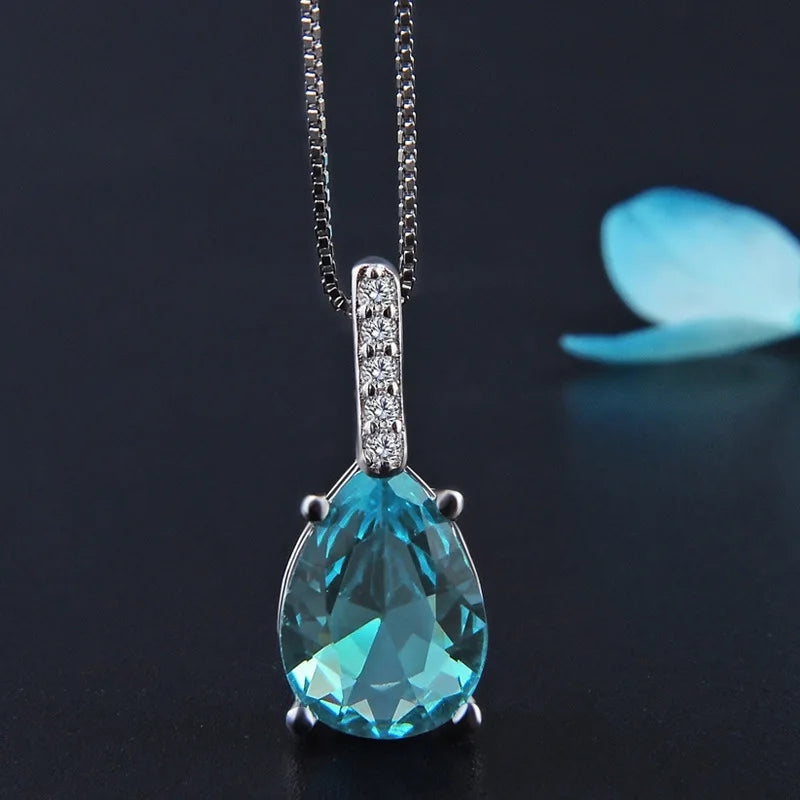 Blue TOPAZ S925 Carat Necklace