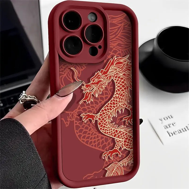 IPHONE 16 Luxury East Dragon Soft Phone Case